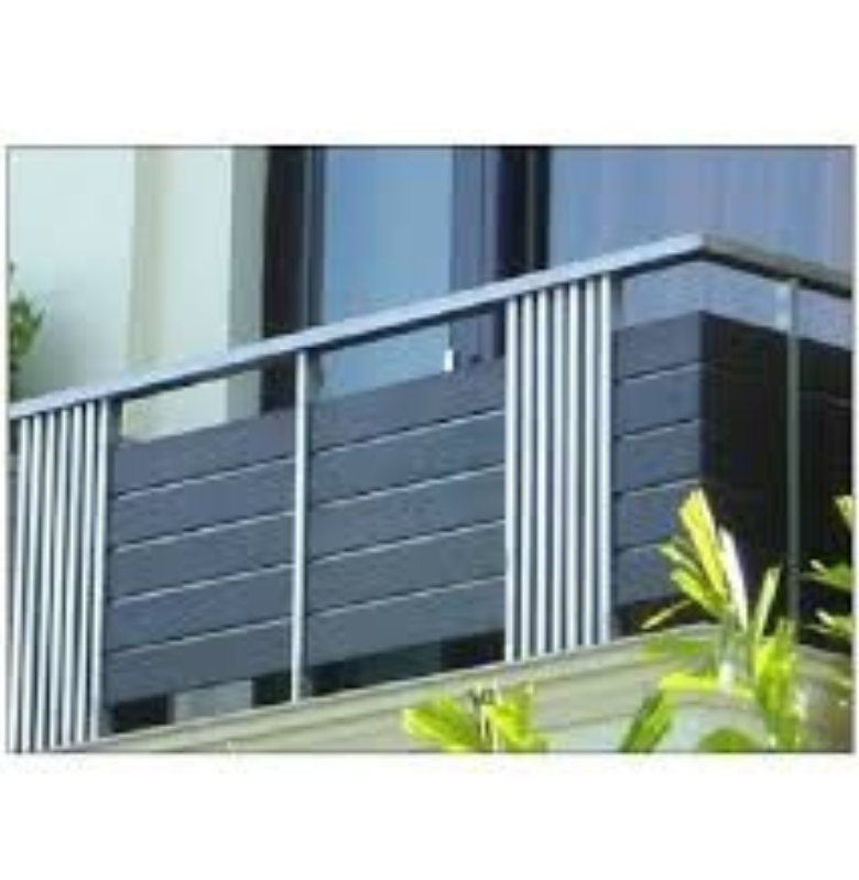 Black Coated Deck Railing