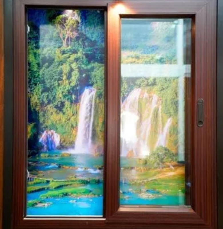 Laminated UPVC Sliding Window