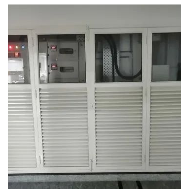 Aluminium Electric Shaft Doors with Fix Louvers