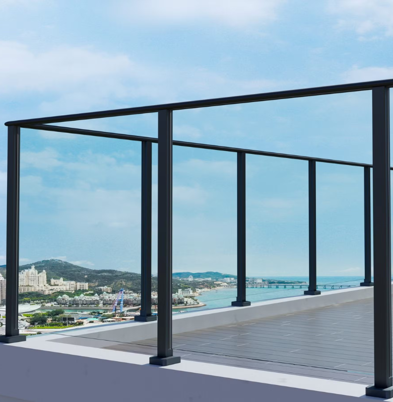 SS Black Coated Glass Balustrades